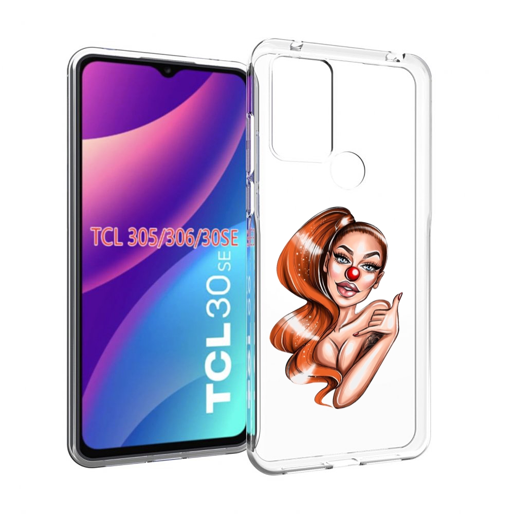 Чехол MyPads девушка-клоун для TCL 30SE/305/306/30E