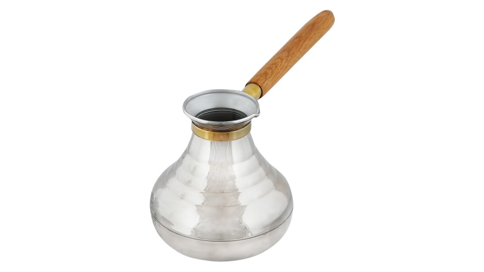 

Турка для кофе медная Восточная красавица серебристая, 350мл