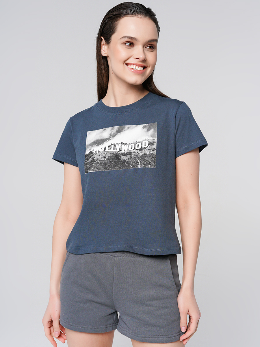

Футболка женская ТВОЕ 92909 синяя XL, 92909
