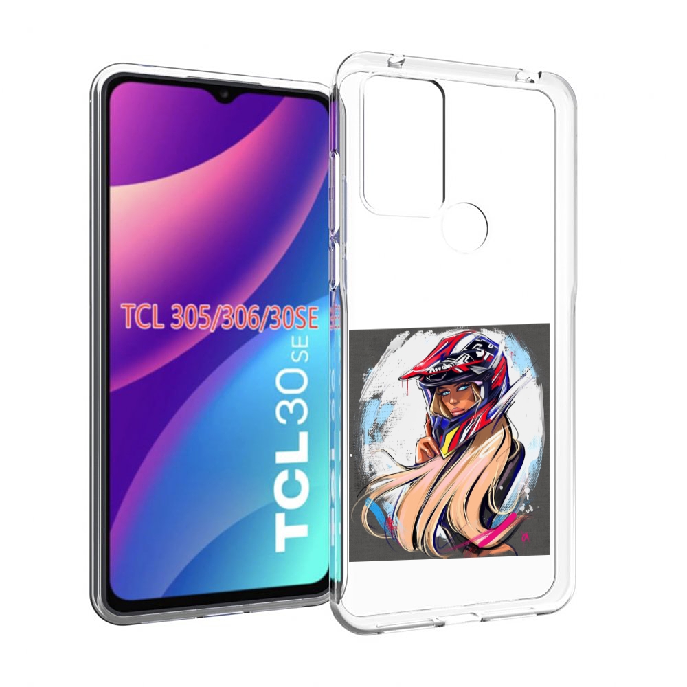 

Чехол MyPads девушка-в-шлеме для TCL 30SE/305/306/30E, Tocco