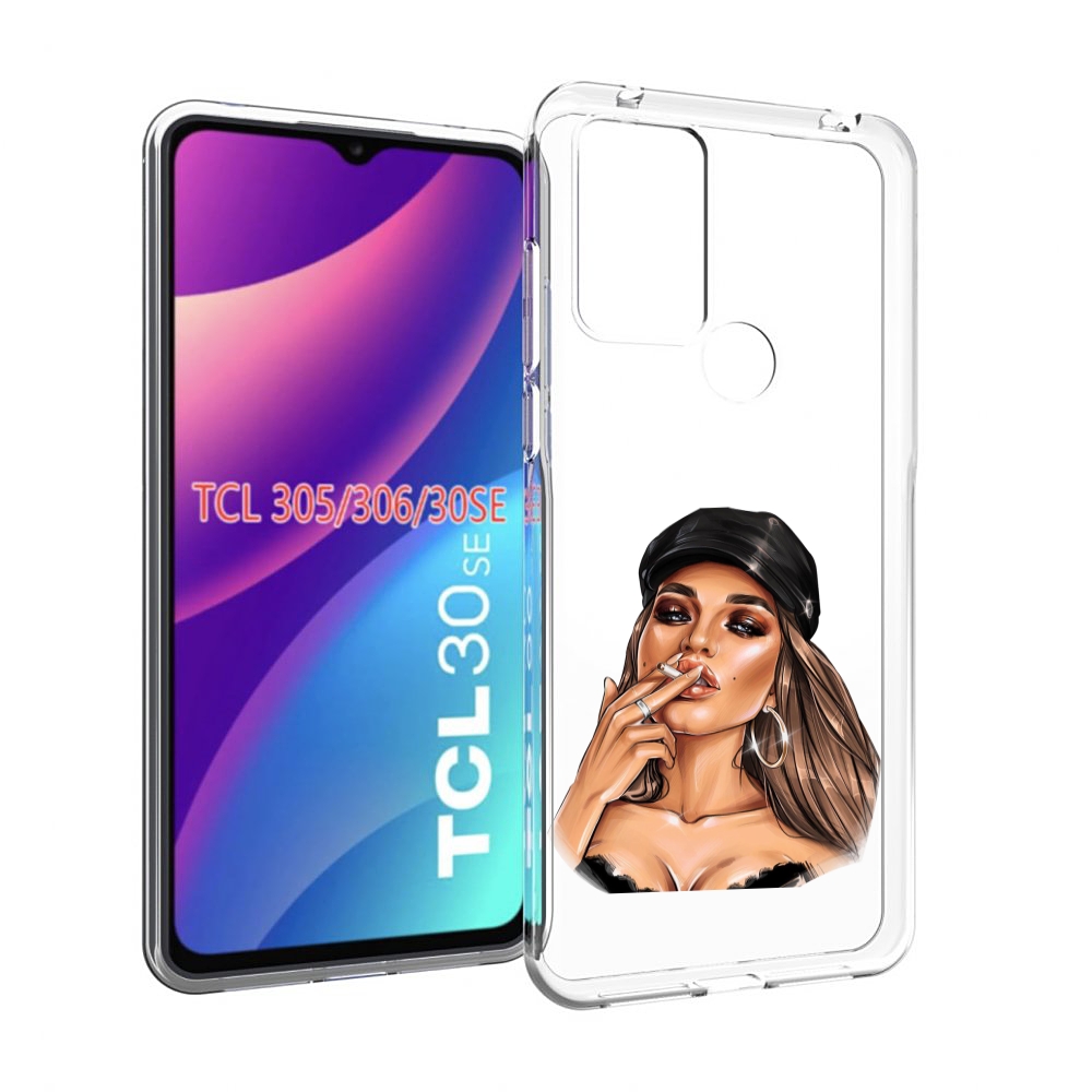 

Чехол MyPads девушка-в-шапке-с-сигаретой для TCL 30SE/305/306/30E, Tocco