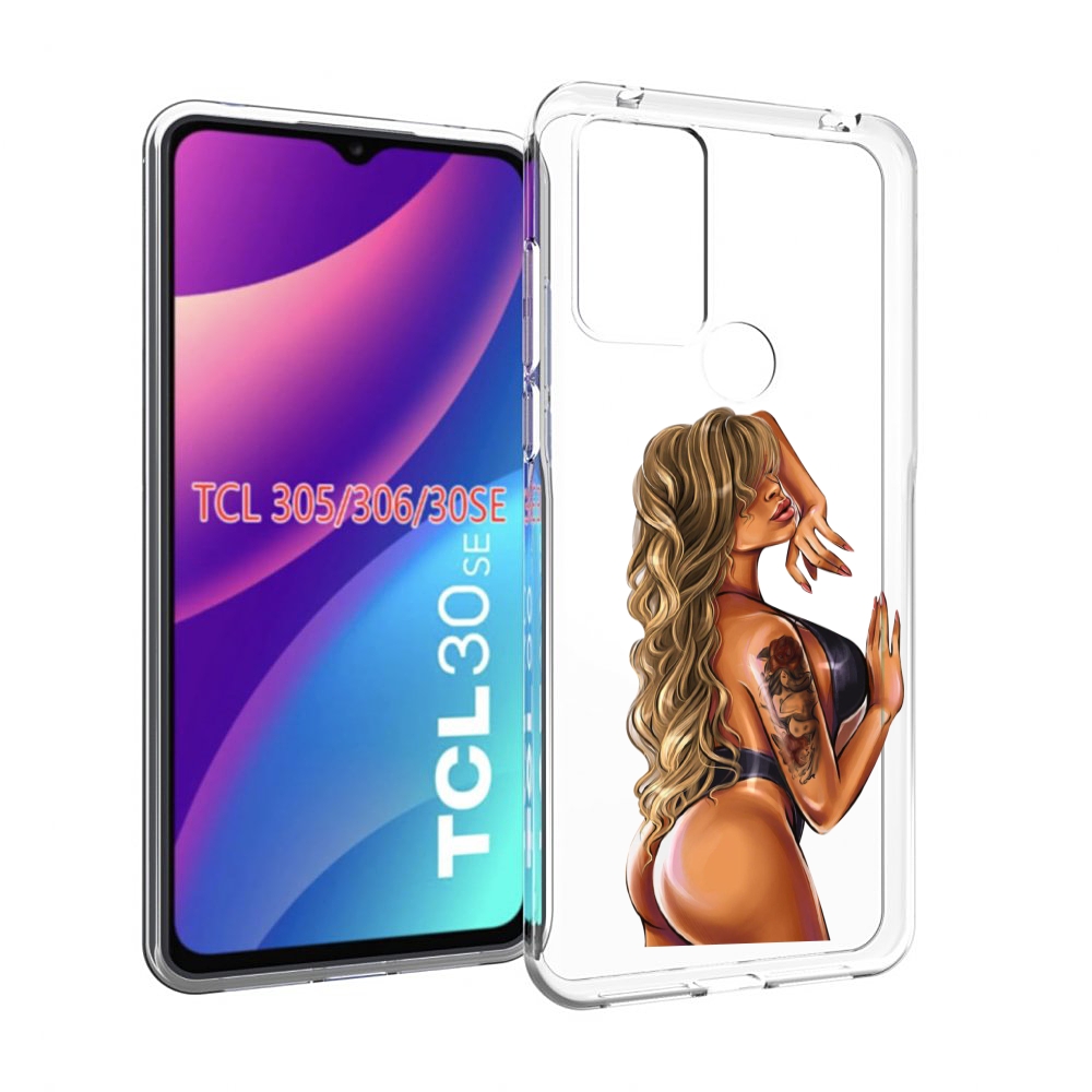 

Чехол MyPads девушка-в-черном-кожаном-купальнике женский для TCL 30SE/TCL 305/TCL 3..., Tocco
