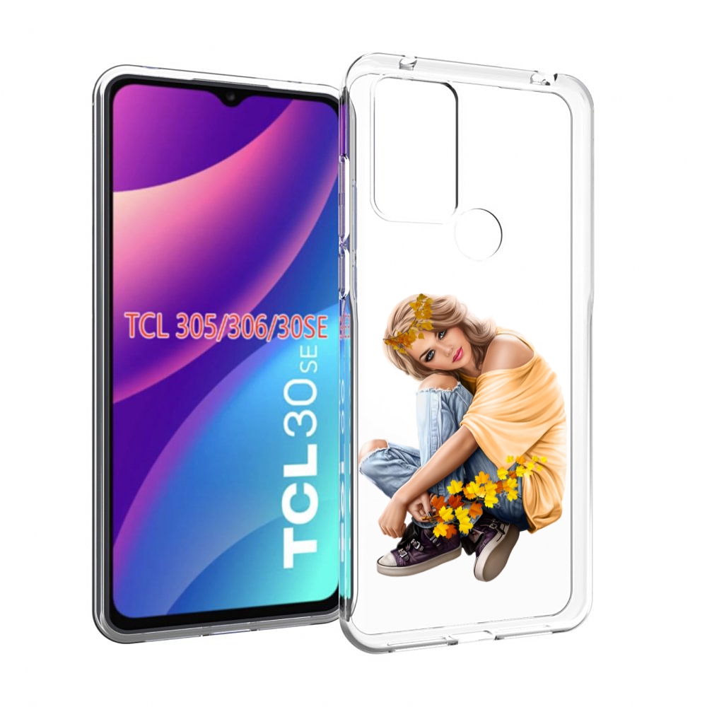 

Чехол MyPads девушка-в-цветочками женский для TCL 30SE/305/306/30E, Tocco