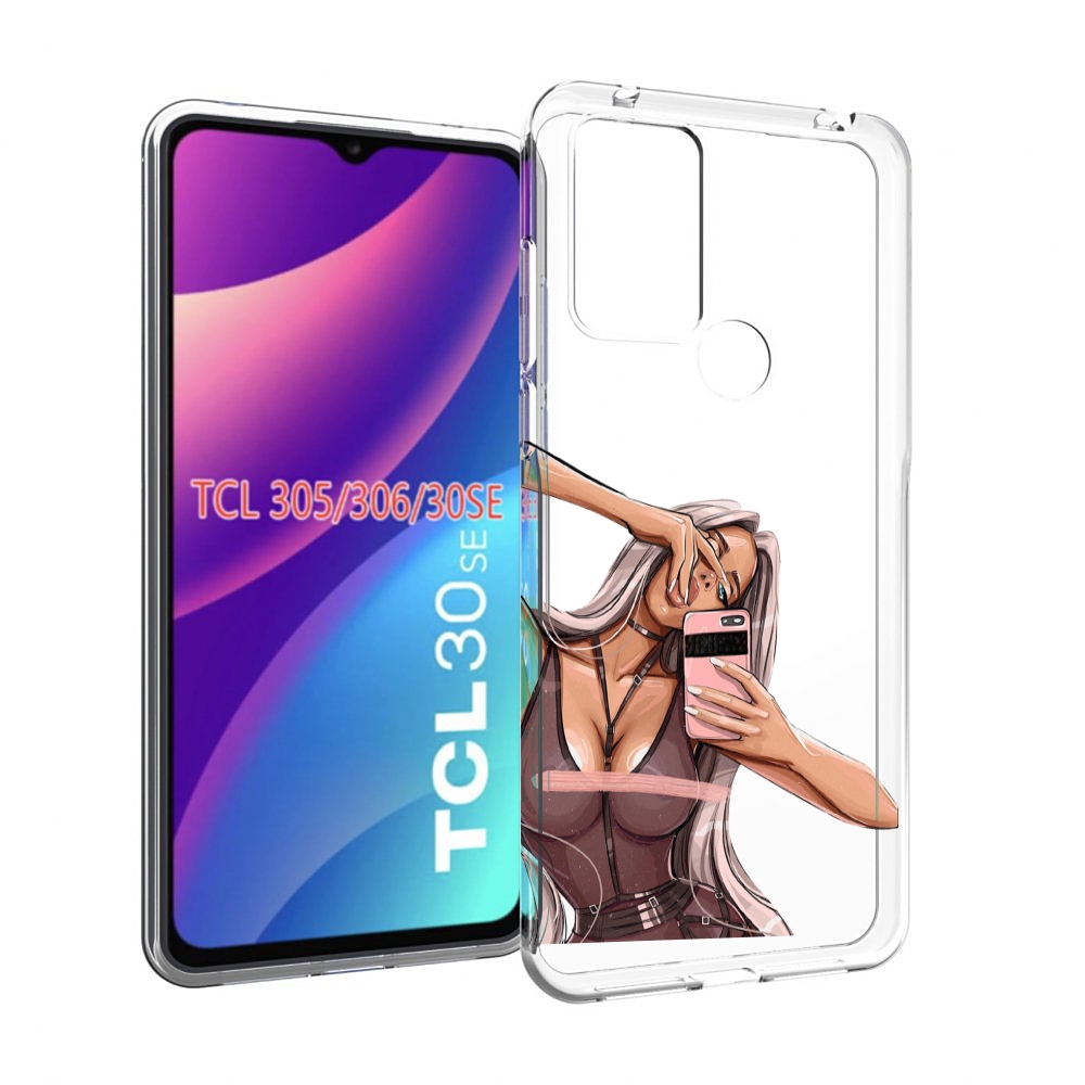 

Чехол MyPads девушка-в-прозрачной-одежде для TCL 30SE/305/306/30E, Tocco