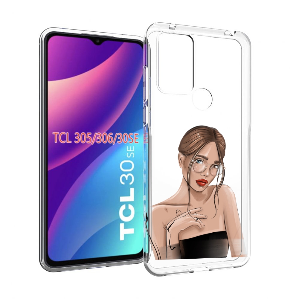 

Чехол MyPads девушка-в-очках-с-красивыми-глазами женский для TCL 30SE / TCL 305 / TCL 3..., Tocco