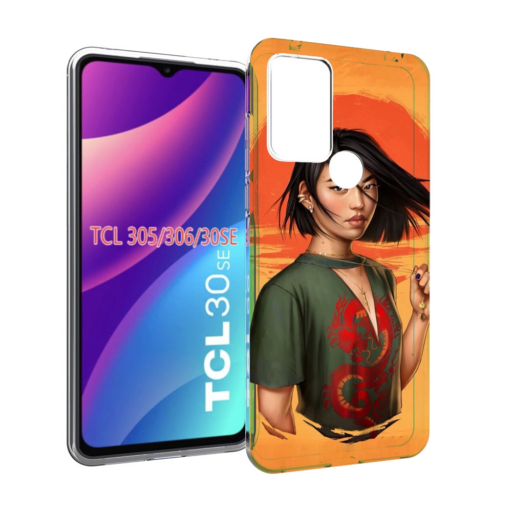 

Чехол MyPads девушка-в-оранжевом-фоне женский для TCL 30SE/305/306/30E, Tocco