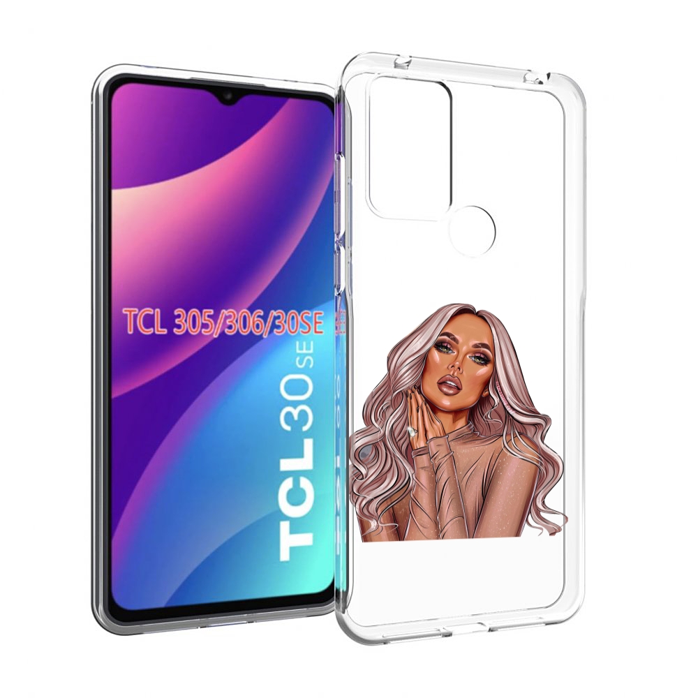 

Чехол MyPads девушка-в-коричневых-оттенках для TCL 30SE/305/306/30E, Tocco