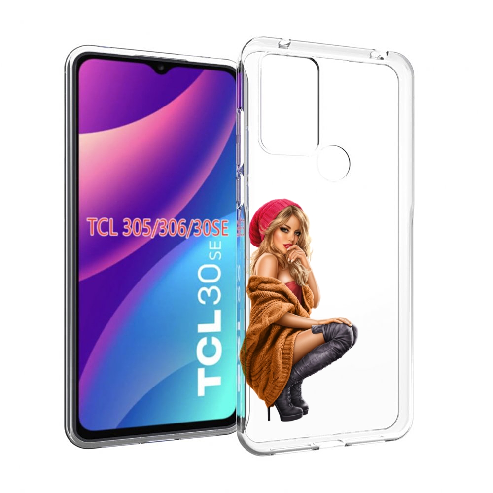 

Чехол MyPads девушка-в-коричневом-свитере для TCL 30SE/305/306/30E, Tocco