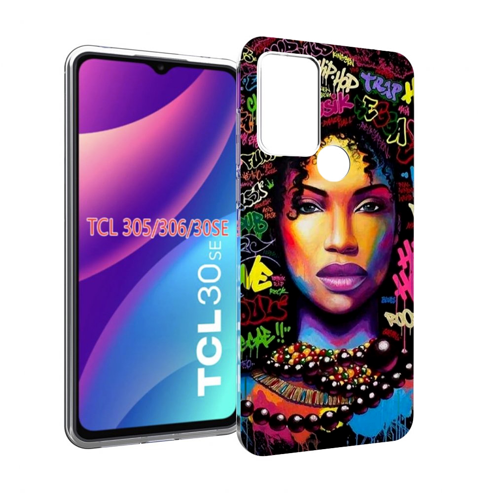 

Чехол MyPads девушка-в-граффити женский для TCL 30SE/305/306/30E, Tocco