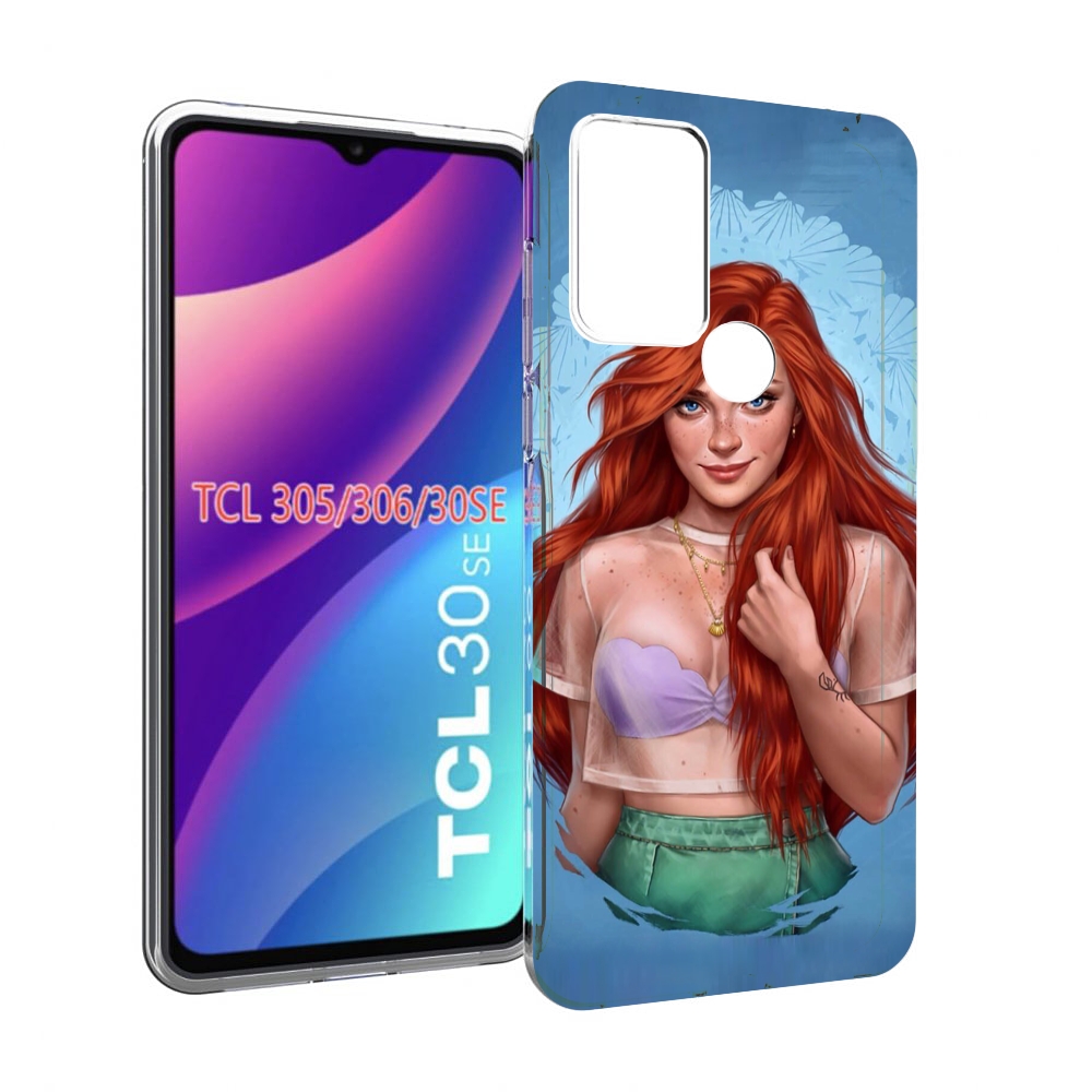 

Чехол MyPads девушка-в-голубом-фоне женский для TCL 30SE/305/306/30E, Tocco