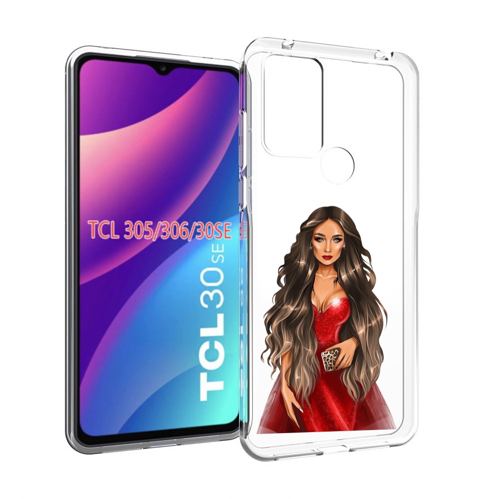 

Чехол MyPads девушка-в-вечернем-платье женский для TCL 30SE/305/306/30E, Tocco
