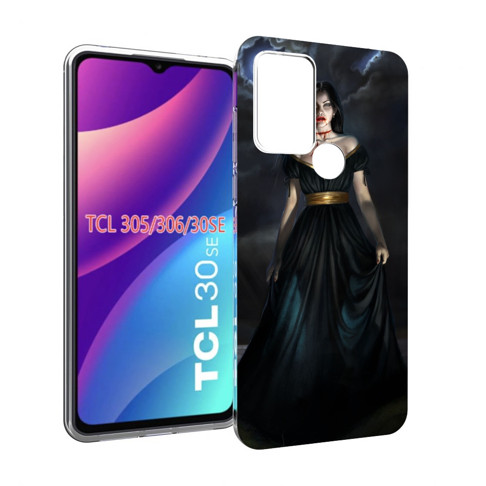 

Чехол MyPads девушка с порезом на горле женский для TCL 30SE/305/306/30E, Tocco