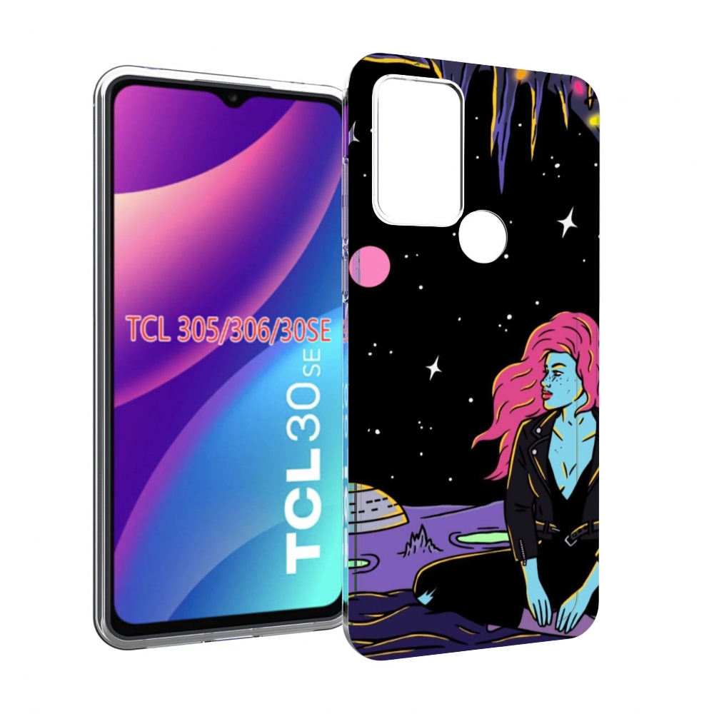 

Чехол MyPads девушка с красными волосами в космосе женский для TCL 30SE/TCL 305/TCL..., Tocco