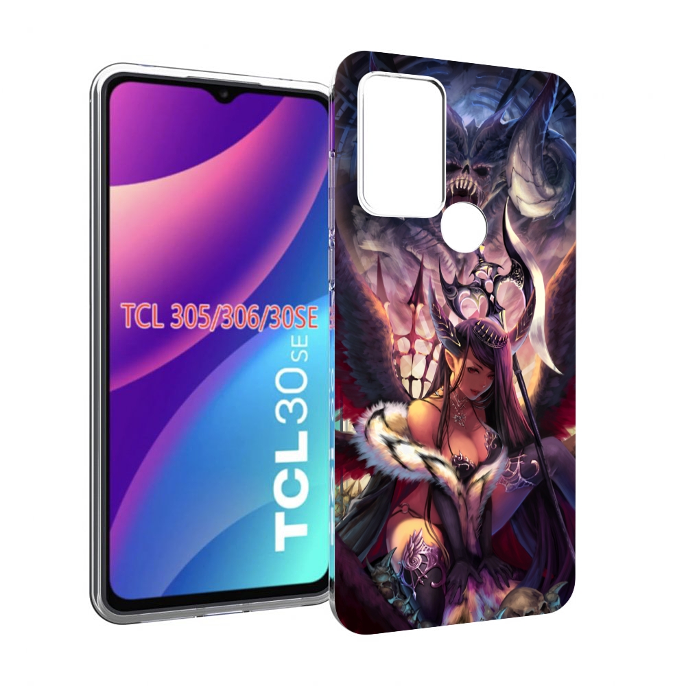 

Чехол MyPads девушка с демоном на фоне женский для TCL 30SE/305/306/30E, Tocco