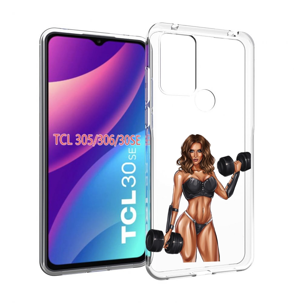 

Чехол MyPads девушка с гантелями спорт женский для TCL 30SE/305/306/30E, Tocco