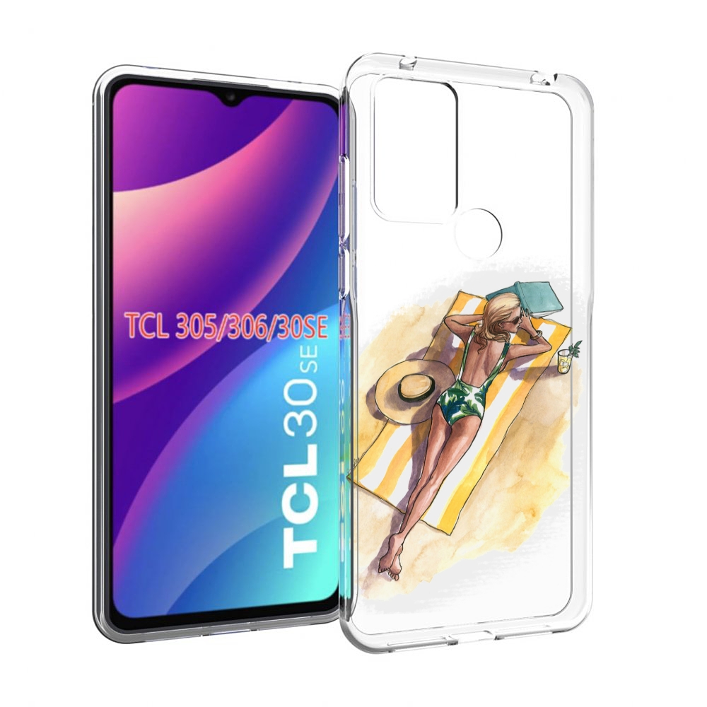 

Чехол MyPads девушка на пляже женский для TCL 30SE/305/306/30E, Tocco