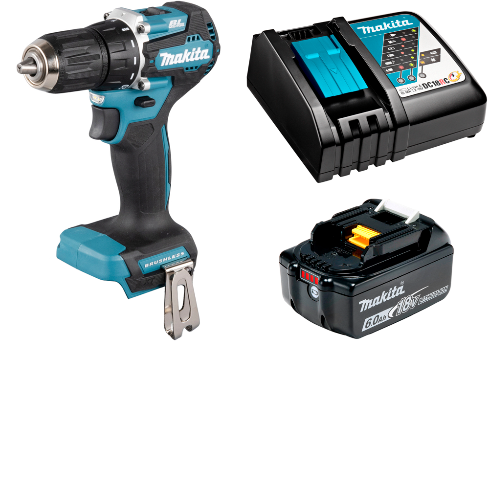 Дрель-шуруповерт аккумуляторная LXT 18В - 40Нм акк 6Ач и зу Makita DDF487RG 2976000₽