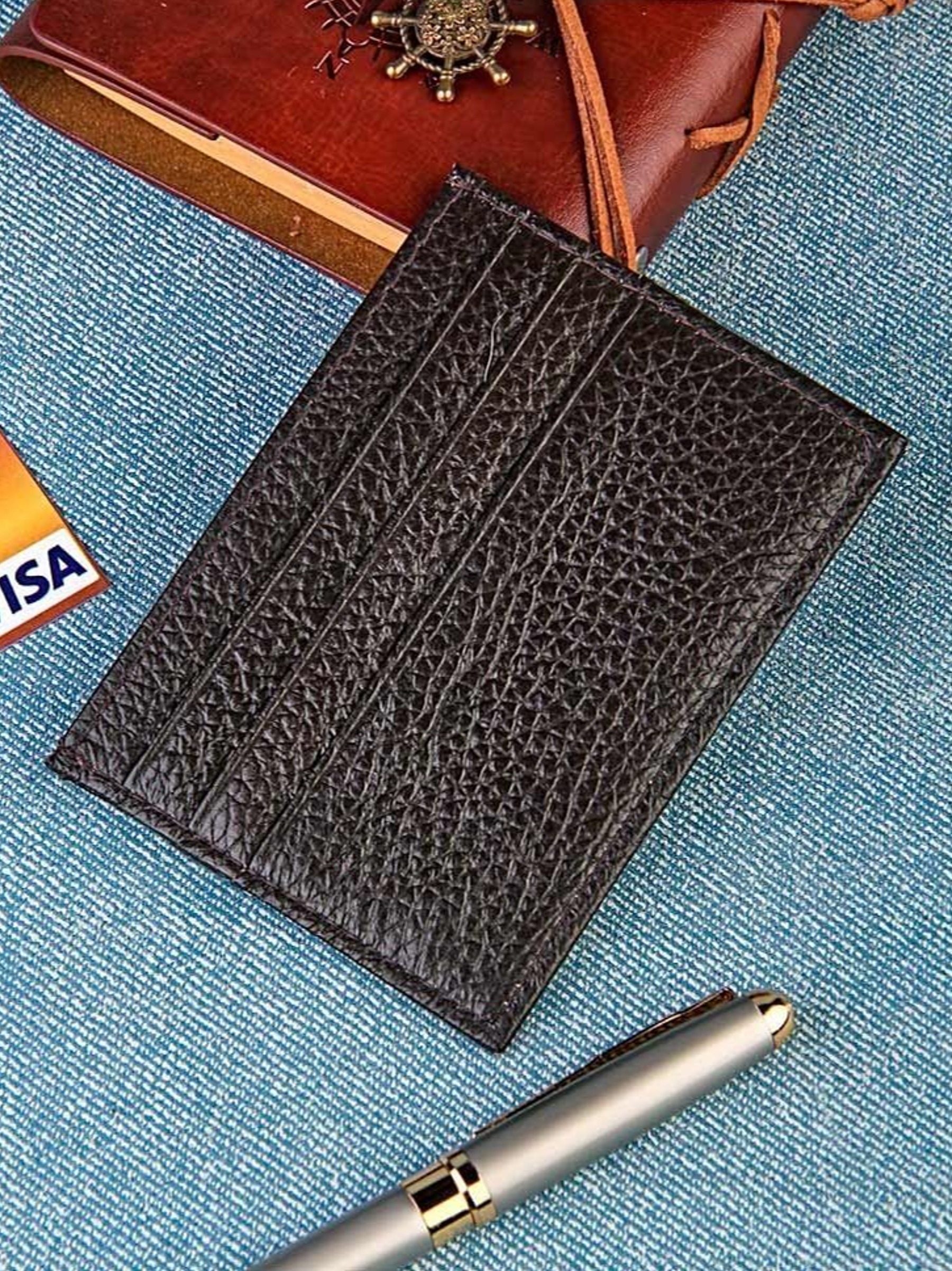

Визитница мужская NoBrand 392 коричневая, 392