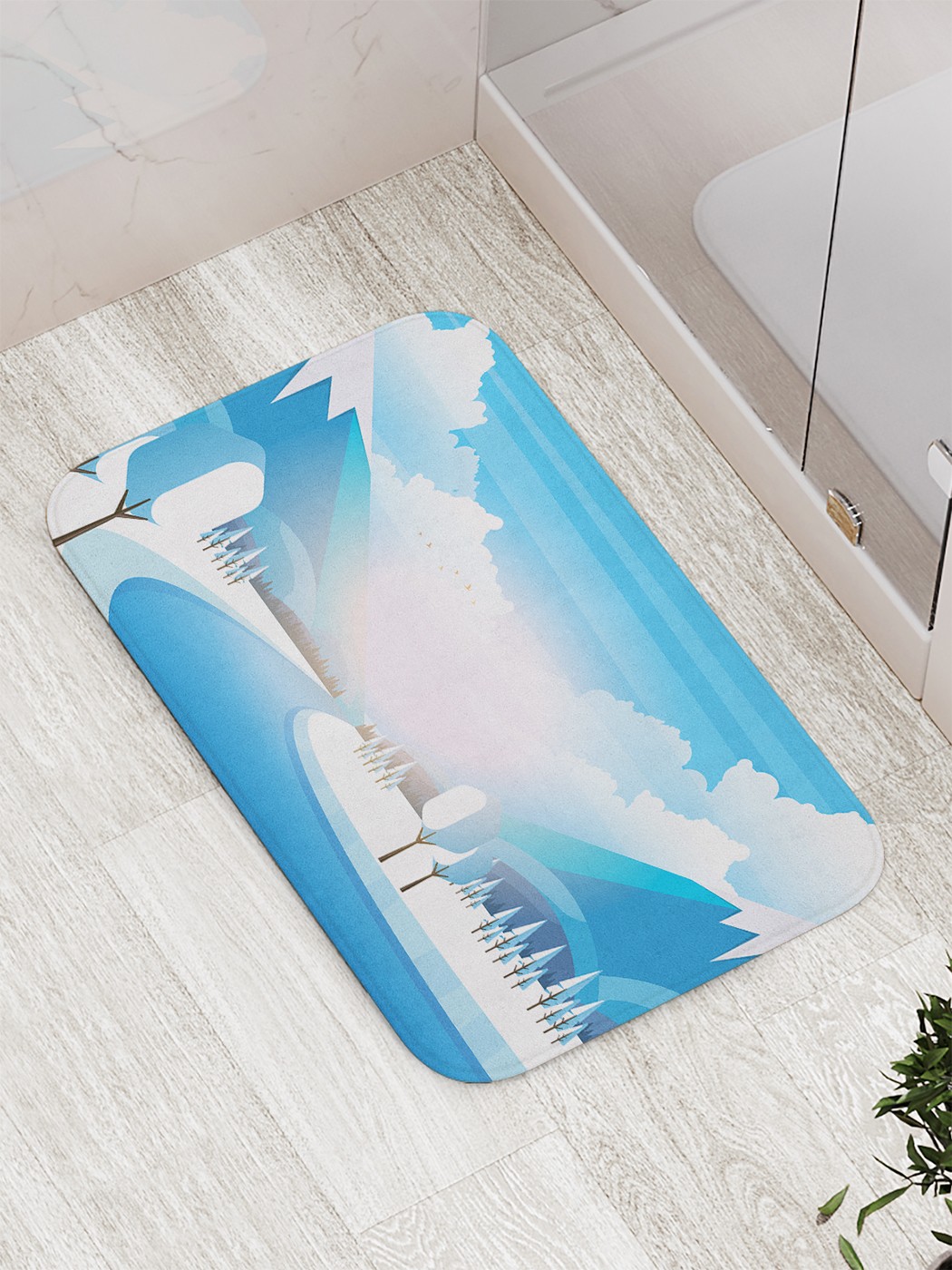 

Коврик противоскользящий для ванной, сауны, бассейна, 77х52 см bath_68659 JoyArty