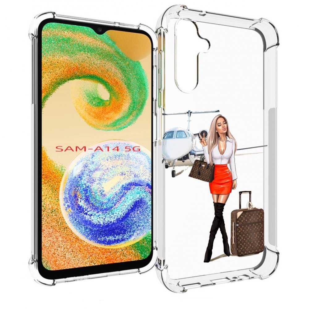 

Чехол MyPads Деловая-девушка женский для Samsung Galaxy A14 5G, Прозрачный, Tocco