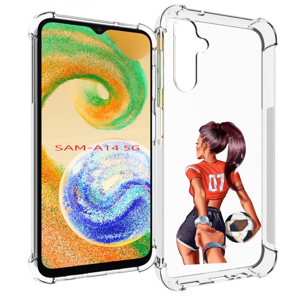 

Чехол MyPads Девушка-футболистка женский для Samsung Galaxy A14 5G, Прозрачный, Tocco