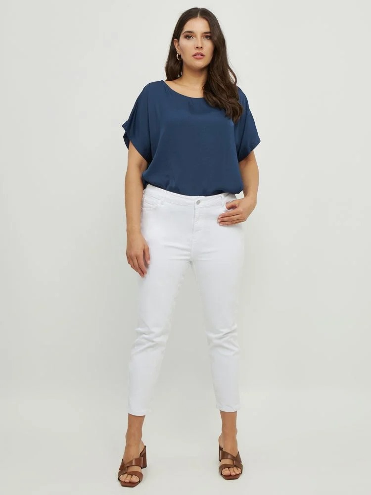 фото Джинсы женские mat fashion plus size_2533 белые m