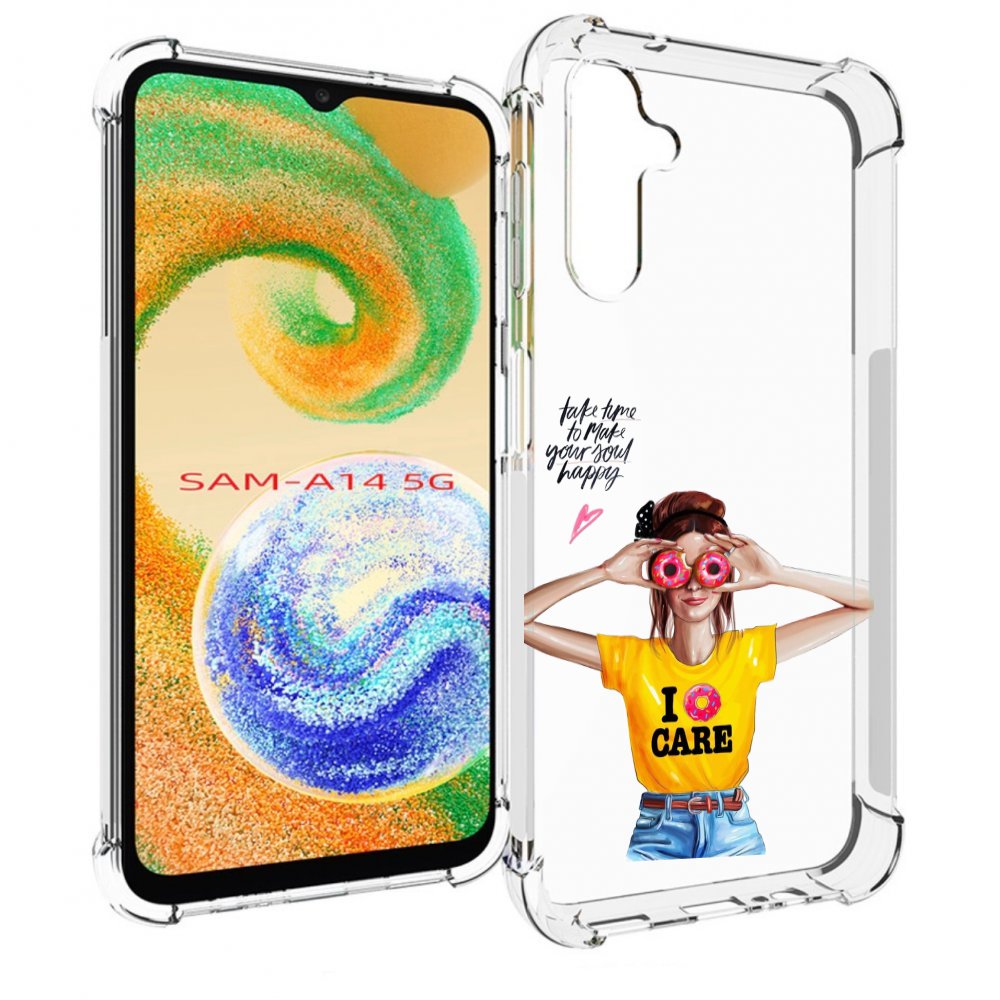 

Чехол MyPads Девушка-с-пончиками женский для Samsung Galaxy A14 5G, Прозрачный, Tocco