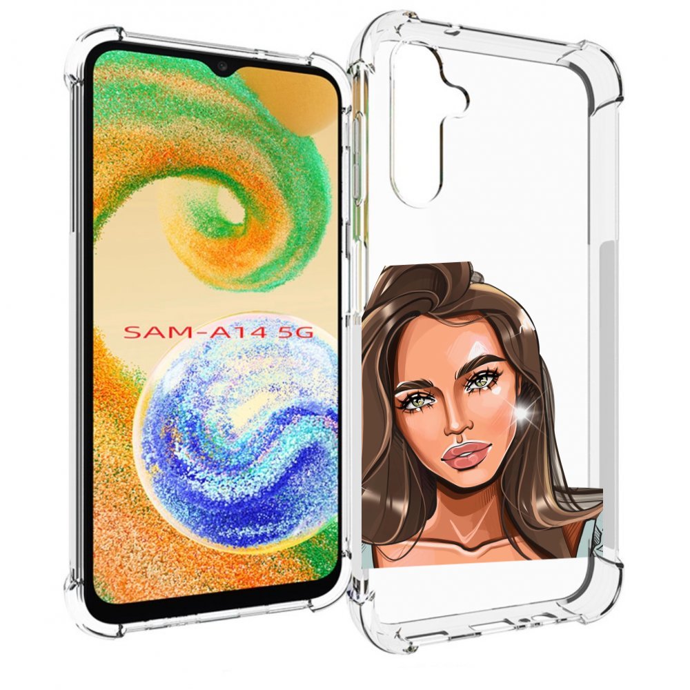 

Чехол MyPads Девушка-с-зелеными-глазами для Samsung Galaxy A14 5G, Прозрачный, Tocco