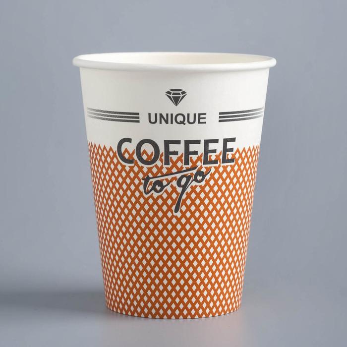 

Стакан бумажный "COFFEE to go" для горячих напитков, 350 мл, диаметр 90 мм