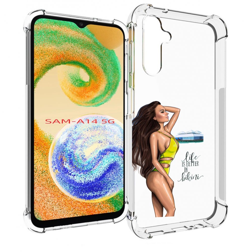 Чехол MyPads Девушка-в-купальнике для Samsung Galaxy A14 5G
