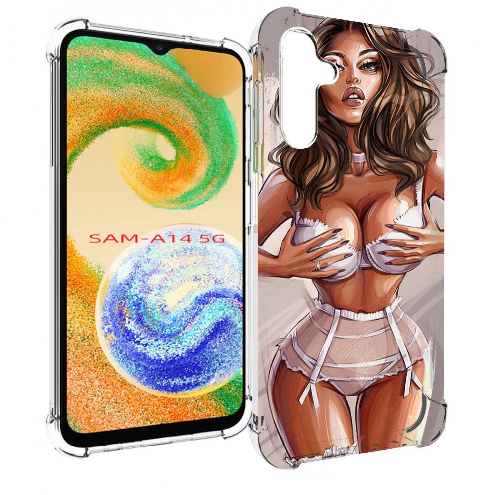 

Чехол MyPads Девушка-в-кружевном для Samsung Galaxy A14 5G, Прозрачный, Tocco