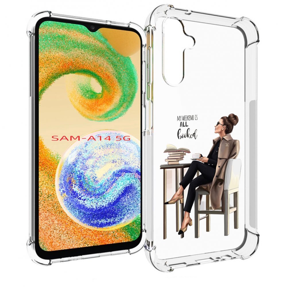 

Чехол MyPads Девушка-в-кофейне для Samsung Galaxy A14 5G, Прозрачный, Tocco