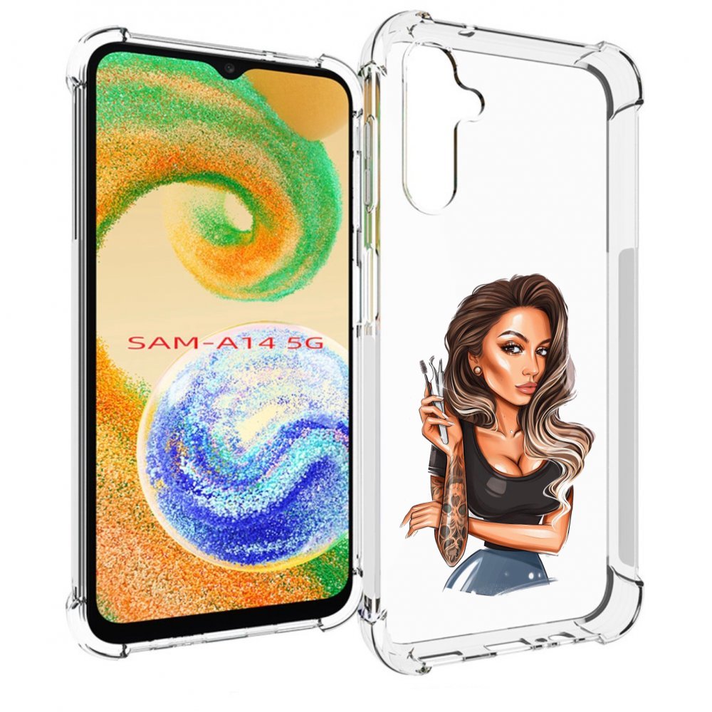

Чехол MyPads Девушка-бровист для Samsung Galaxy A14 5G, Прозрачный, Tocco