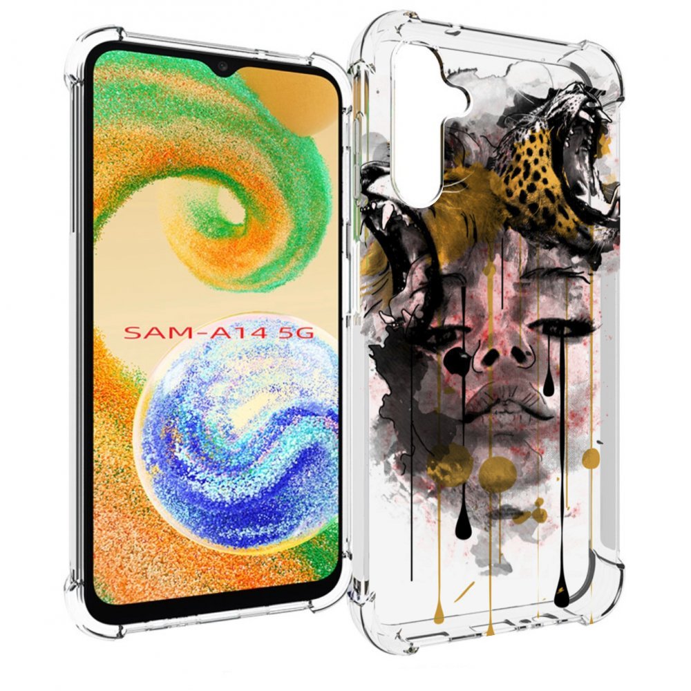 

Чехол MyPads Девушка гепард женский для Samsung Galaxy A14 5G, Прозрачный, Tocco