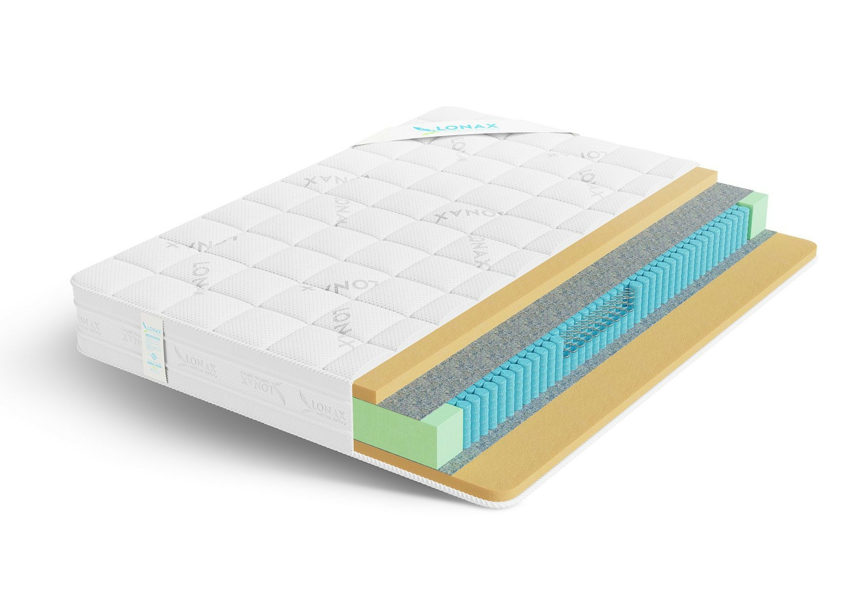 

Матрас Lonax Классик Memory S1000 165х195, Белый, Memory S1000