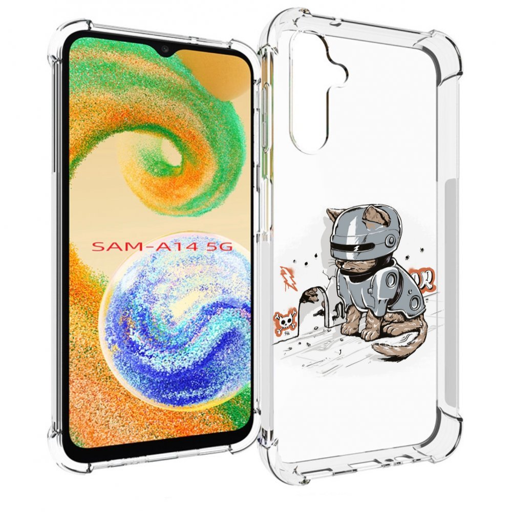 

Чехол MyPads Грозный кот для Samsung Galaxy A14 5G, Прозрачный, Tocco