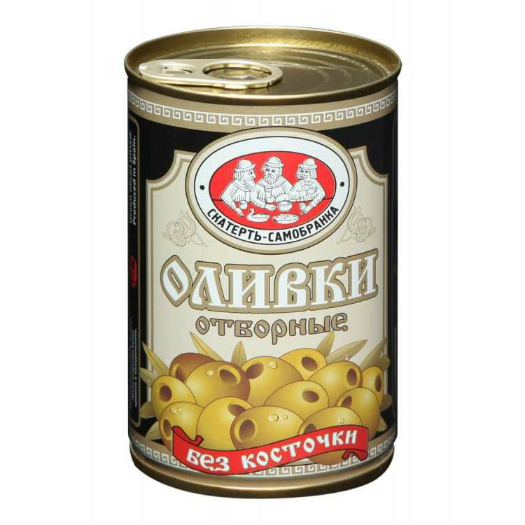 

Оливки Скатерть-Самобранка отборные без косточки 300 г