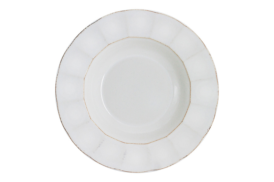 

Тарелка суповая каменная керамика Matceramica Paris 25см MC-G854200681D0196, Белый