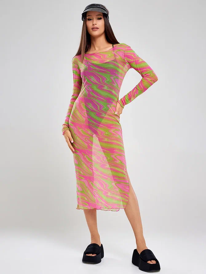 Пляжная туника женская ALZA ST0005 разноцветная 40-42 RU