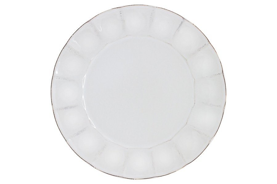 

Тарелка обеденная каменная керамика Matceramica Paris 28см MC-G851100681D0196, Белый