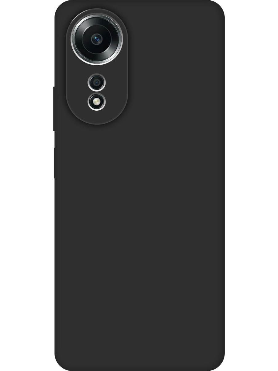 

Силиконовый чехол на Oppo A58 4G матовый черный, 782629413