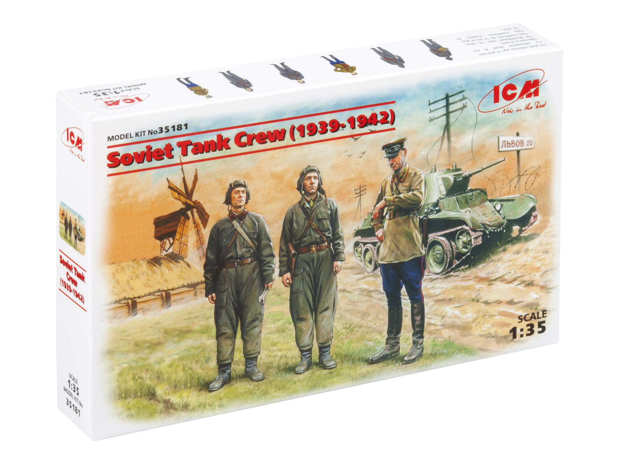 

Сборная модель ICM 1/35 Советский танковый экипаж (1939-1942) 35181
