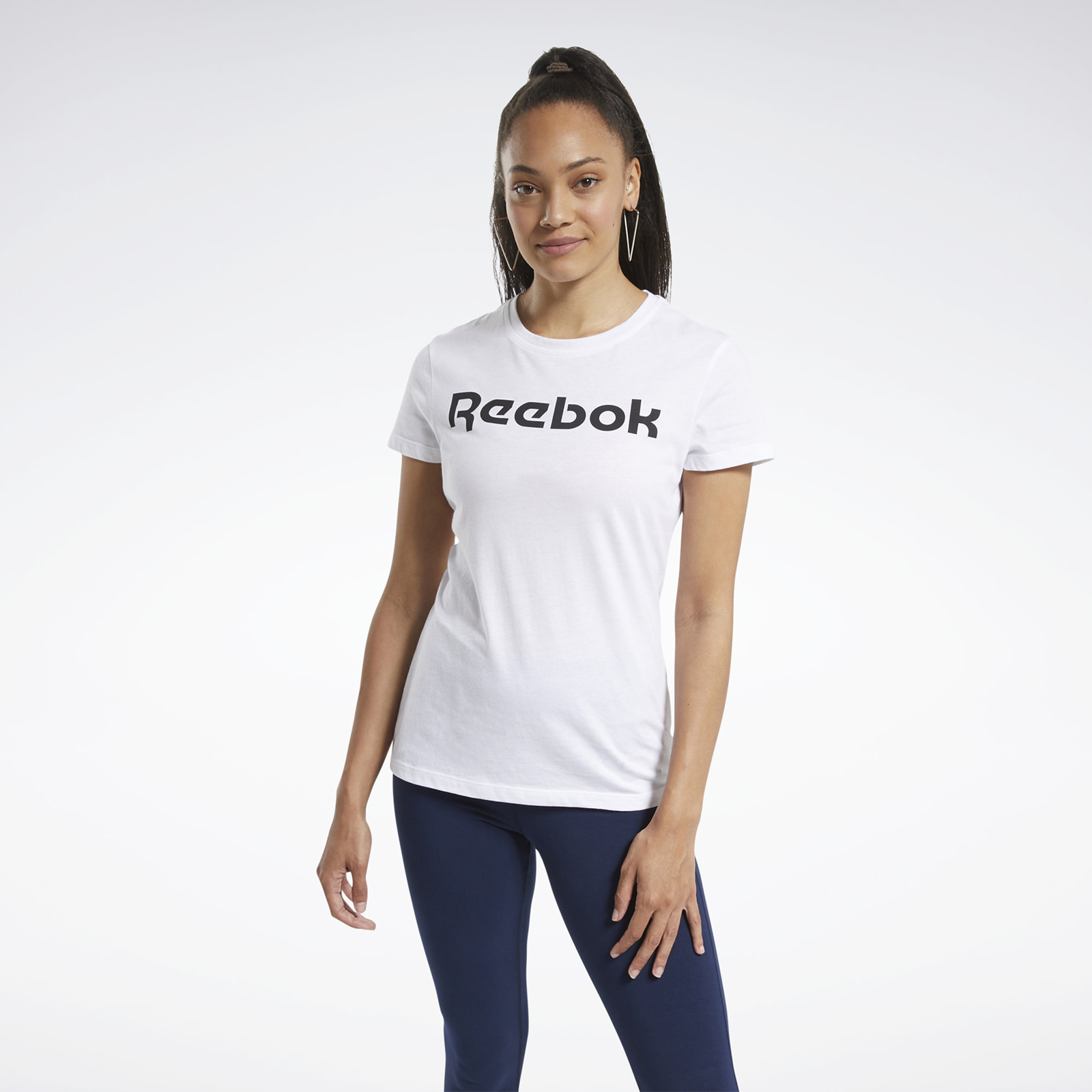 фото Футболка женская reebok fu0079 белая xs