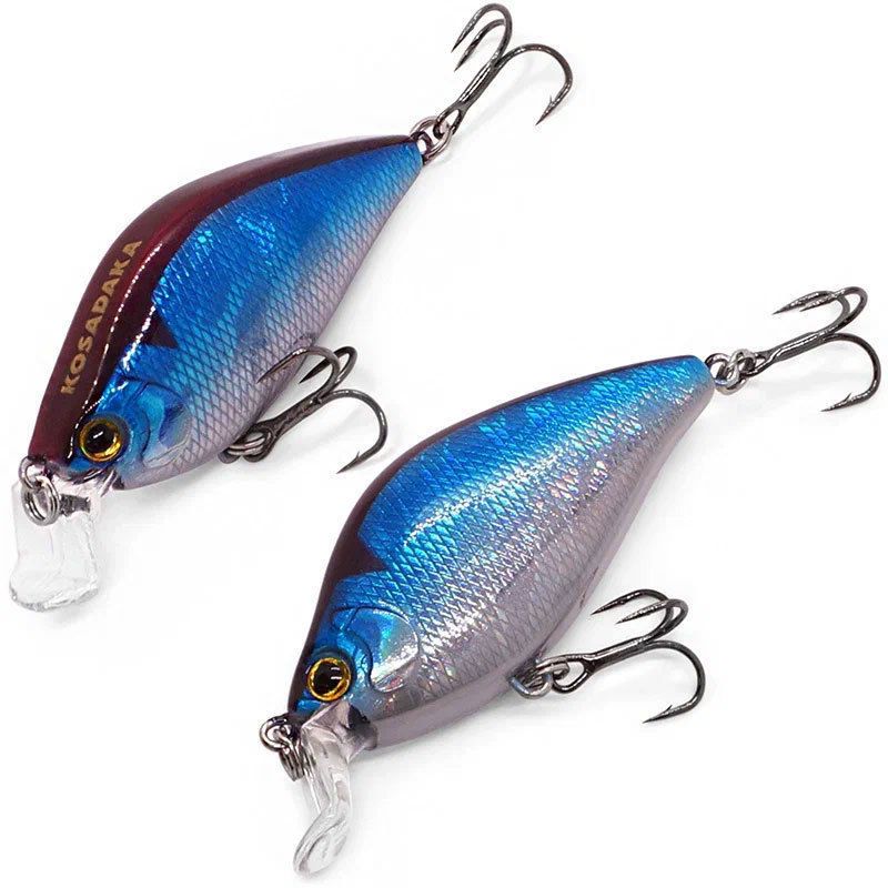 

Воблер Kosadaka 3D FLAT CRANK 55F BLU, Синий;серебристый;черный, FLAT CRANK