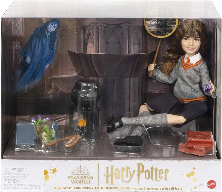 Набор игровой Mattel Harry Potter Гермиона и оборотное зелье HHH65 набор мантия shop шапка шарф перчатки гриффиндор комплект гарри поттера и гермионы