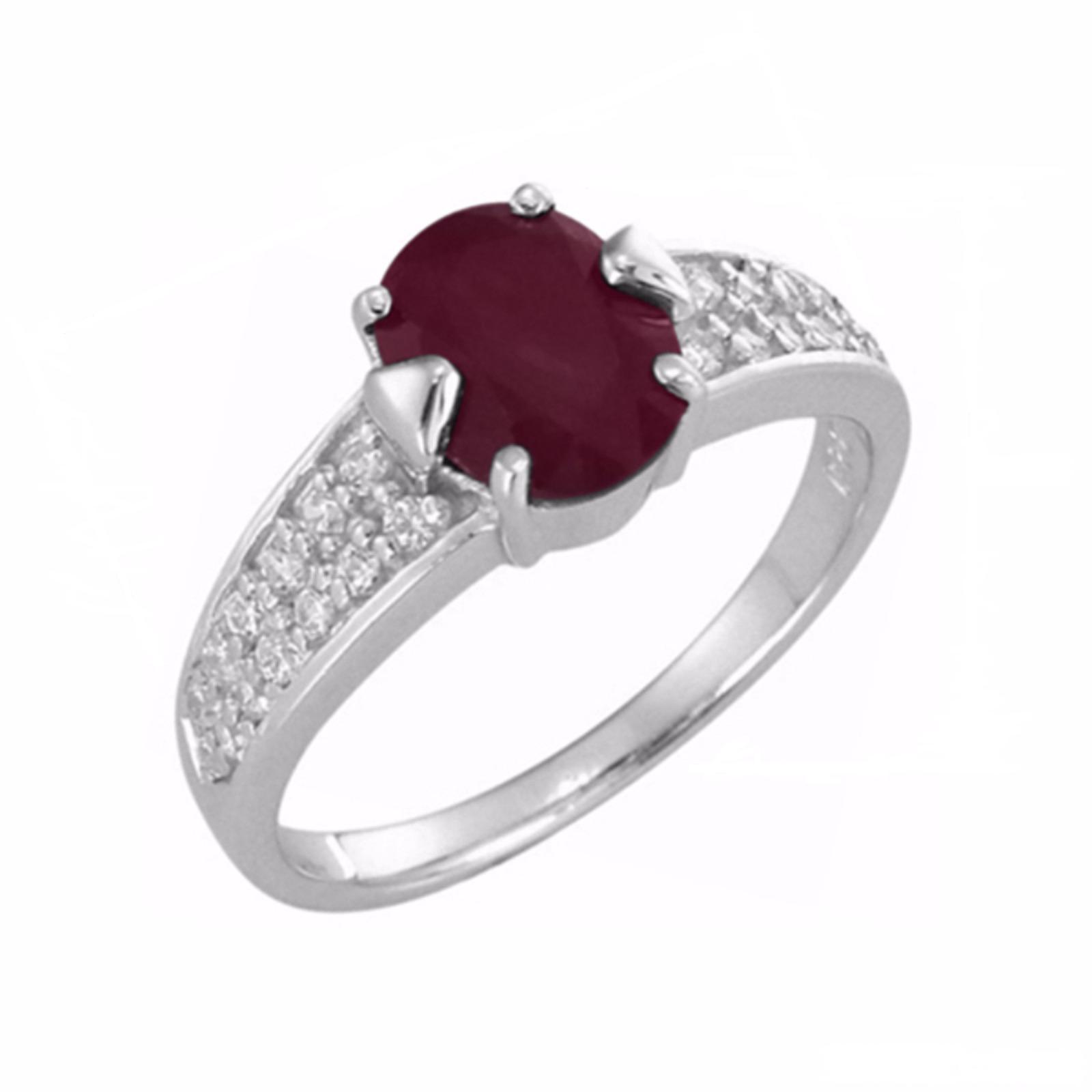 фото Кольцо из серебра с рубином и фианитом р. 19 balex jewellery 1405937105