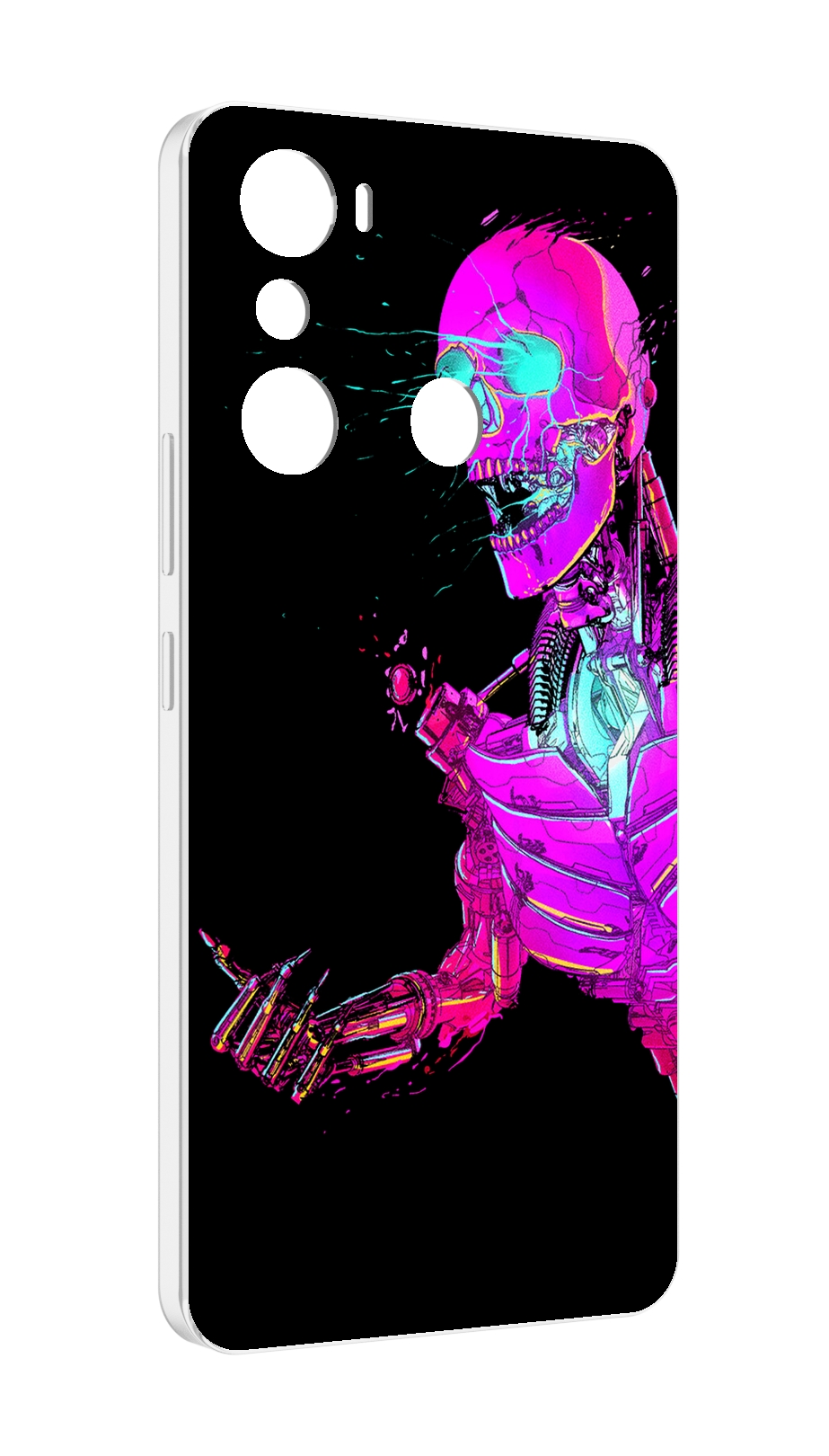 

Чехол MyPads скелет-робот-фиолетовый для Infinix Hot 20i, Прозрачный, Tocco