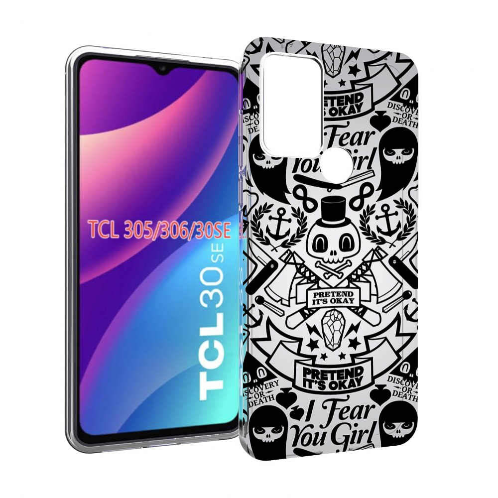 

Чехол MyPads готический-принт для TCL 30SE/305/306/30E, Tocco