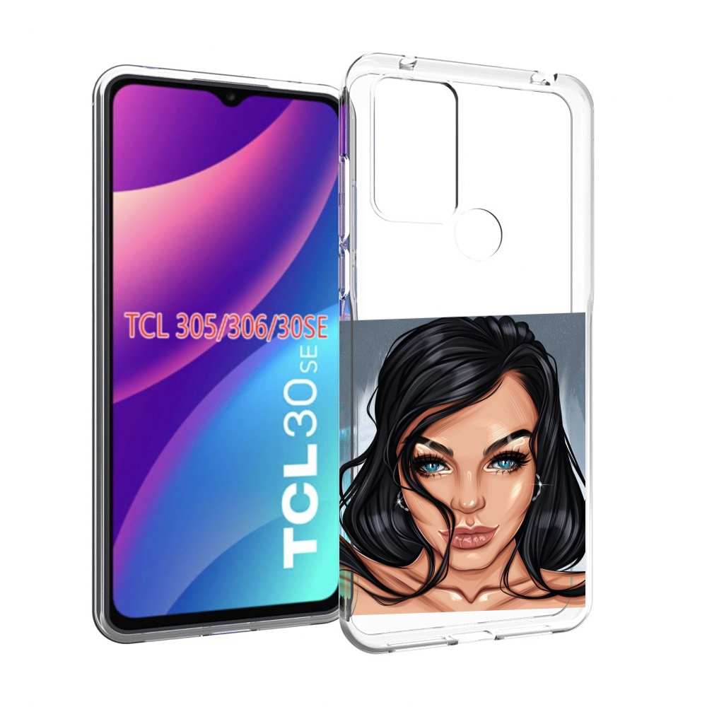 

Чехол MyPads голубые-глаза-у-брюнетки женский для TCL 30SE/305/306/30E, Tocco