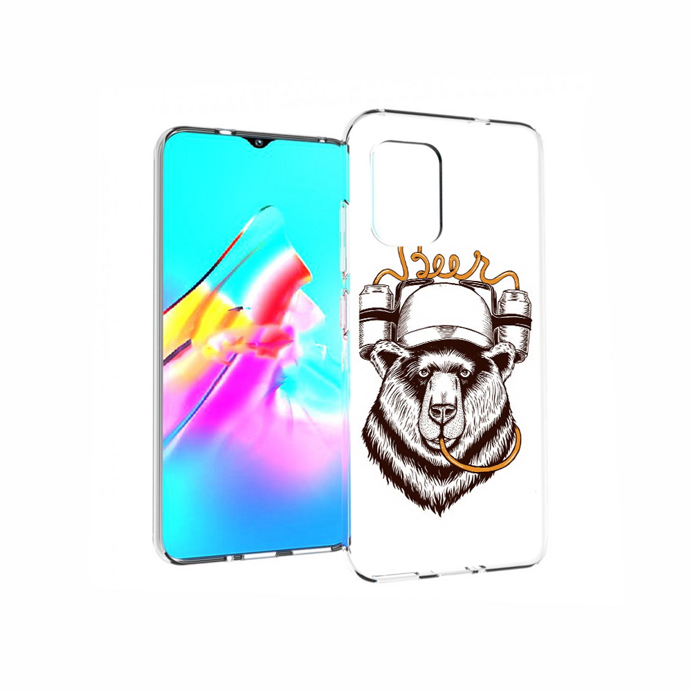 

Чехол MyPads Tocco для Asus Zenfone 8 пивной медведь, Прозрачный, Tocco